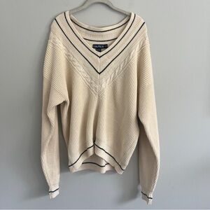 CREAM NAUTICA TENNIS SWEATER